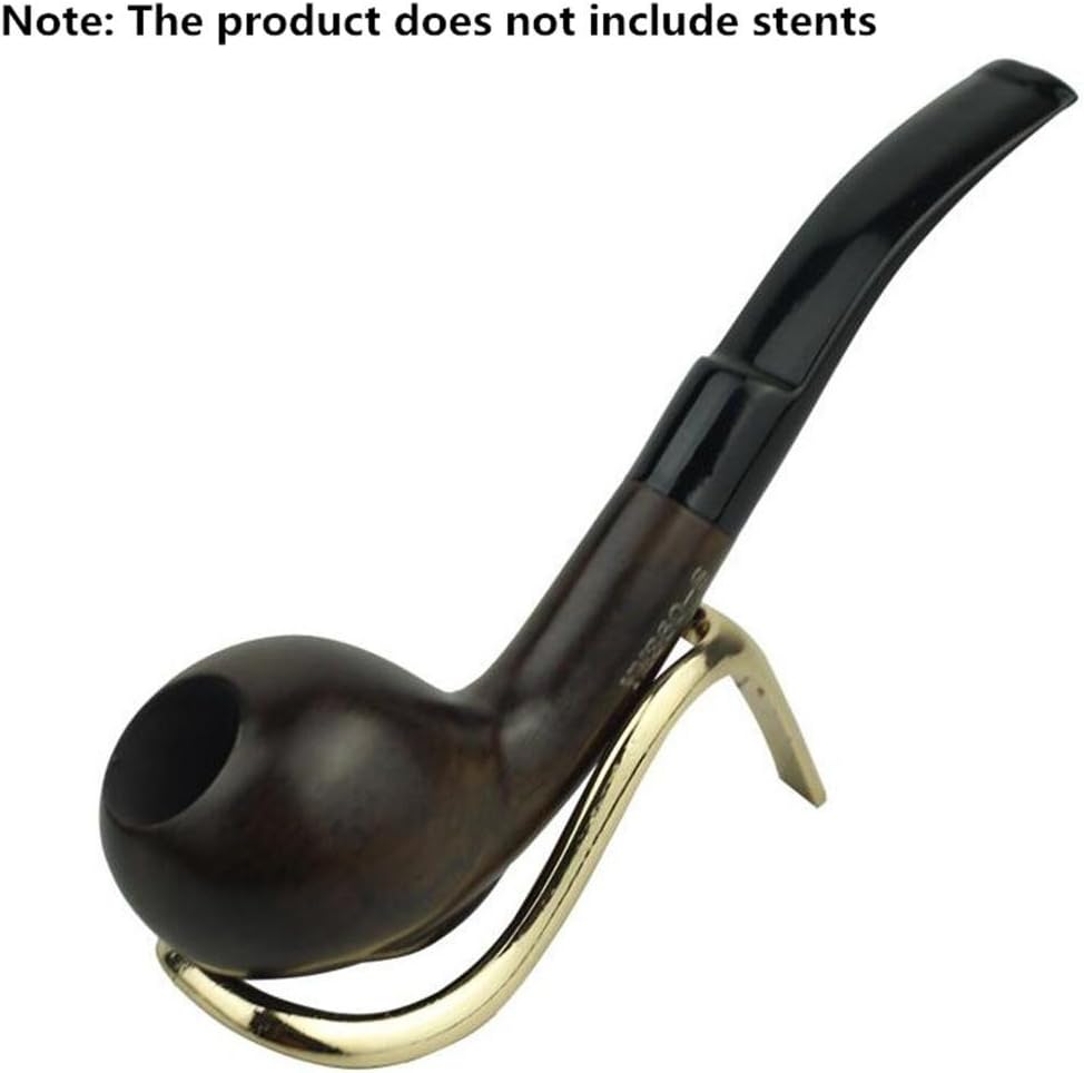 Tobacco Pipe Ebony Solid Wood 9 mm Domed Manure Pipe Activated Carbon Filter Smoking Pipe for Men