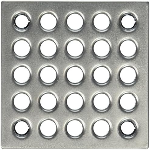 Ebbe E4405 Square Shower Drain Grate, Antique Pewter