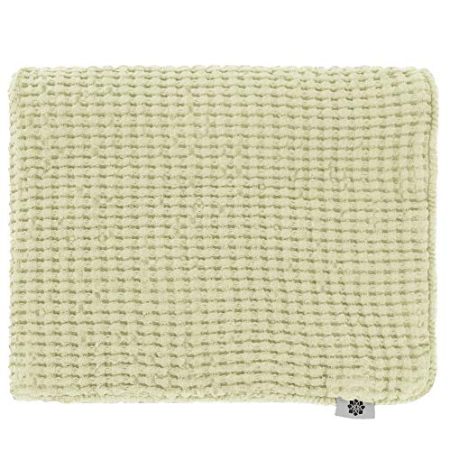 Linen & Cotton Cushion Cover Pillow Case Enzo with Invisible Zipper - 48% Linen, 52% Cotton, Beige Cream (40 x 60 cm) Decorative Rectangular Waffle Pillowcase for Sofa Bed Bedroom Living Room Home