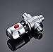 Rozin Solid Brass G1/2 Thermostatic Mixing Valve for Shower System Water Temperature Control, Chrome