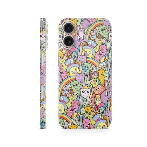 Carbon Fiber Phone Skin Compatible with Apple iPhone 17 - Rainbow Goofs - Premi…