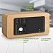 Alarm Clock, LED Wood Digital Clocks with Time Date Week Temperature Voice Control 12/24 Hours and Backup Battery USB Modern Wooden Desk Clock Suitable for Your Kids Heavy Sleepers Bedrooms Travel