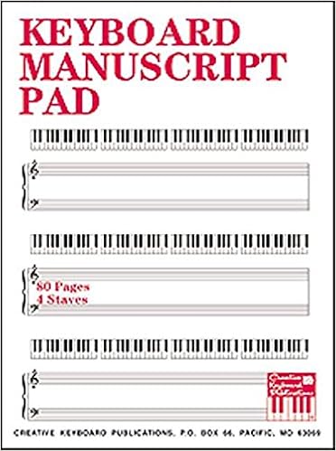 Keyboard Manuscript Pad Mel Bay Publications Inc 9780786659593 Amazon Com Books
