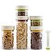 Home and Above 5 Piece Vacuum Food Container Set in Rotating Carousel with Vacuum Pump, Seals in Freshness, Saves Chips, Cookies and More for Weeks, Saves Space, Organizes Kitchen Clutter