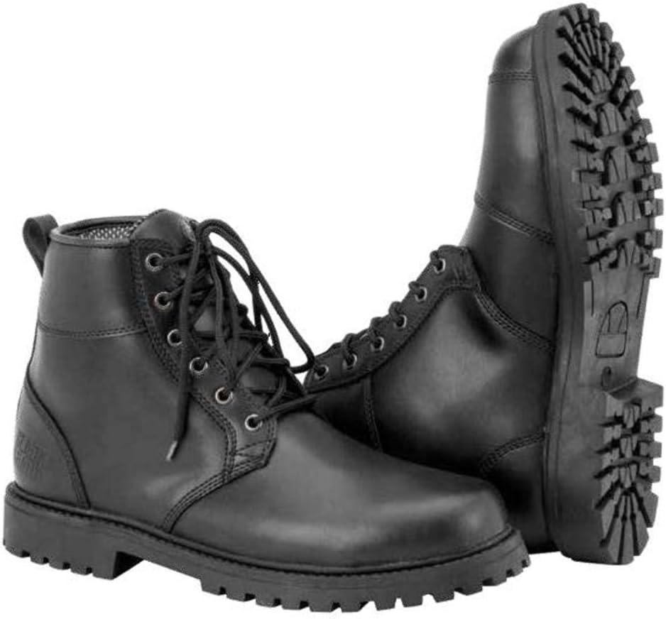 Brand Black Mens BB9037 Boots Leather Black Stomper Mens Boots in stock