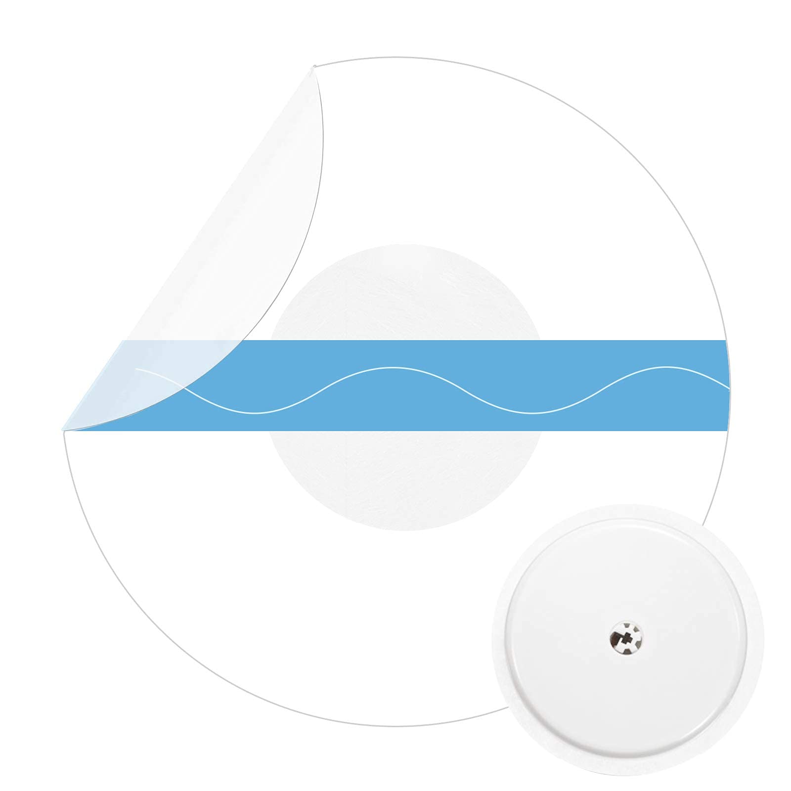 Freestyle Libre 2 Plus Sensor Covers 25Pack Waterproof & Breathable Patches for Freestyle Libre 2 & 3-Transparent CGM Tapes Without Glue in The Center-Enlite-Guardian-14 Day Overpatch