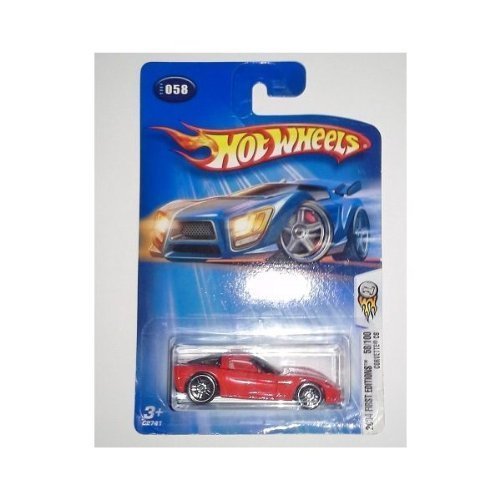 Hot Wheels 2004 First Editions Corvette C6 58/100 RED 058 1:64 Scale