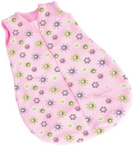 Summer Infant Slumbersack Sleeveless Microfleece - Pink Flower Print-Small/Medium
