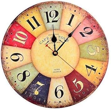 ZHWEI 30,5 cm de diseño de Cosecha, Estilo del Reloj de Pared de la