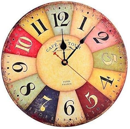 ZHWEI 30,5 cm de diseño de Cosecha, Estilo del Reloj de Pared de la