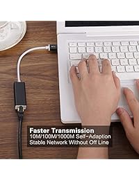 FunMax   Adaptador LAN de aleación de aluminio USB 3.0 para Nintendo Switch, Laptop Windows 10, 8.1,8 a 10 100 1000 Gigabit Ethernet
