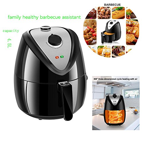 1400W Electric Air Fryer with Multifunction Programmable Timer, Healthy Smokeless Low-Fat Non-Stick Oilless Cooker Home Kitchen Barbecue Favor