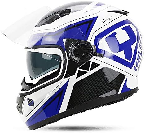 オートバイフルフェイスヘルメット男性女性デュアルバイザーサンシールドユニセックスバイクヘルメット大人