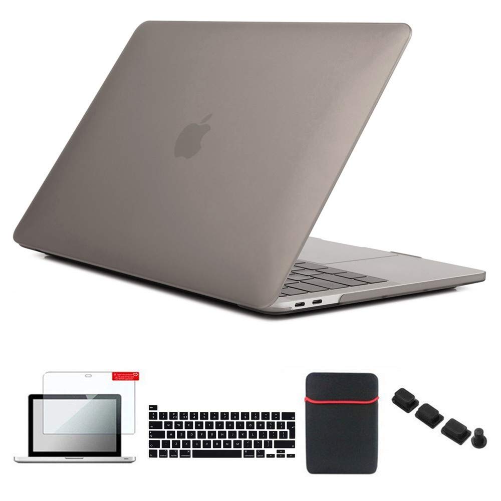 Se7enline Compatible with Mac Book Pro 13 inch Case 2016-2023 Laptop Cover for MacBook Pro Model M1/M2 A2338/A2251/A2289/A1706/A1989/A2159 with Sleeve, Keyboard Skin, Screen Protector, Dust Plug, Gray โ image 1