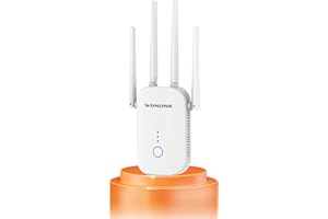 WONLINK WiFi Extender Signal Booster for Home,1200Mbps Dual Band(5GHz/2.4GHz) WiFi Booster,4 External Antennas,Ethernet Port,