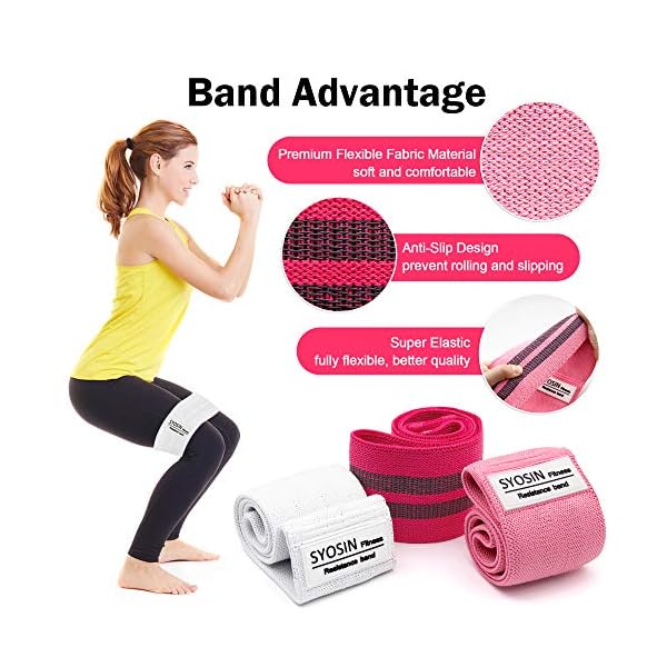 SYOSIN-Resistance-Bands-Non-Slip-Exercise-Loop-Bands-for-Hips-and-Glutes-3-Resistance-Levels-for-Butt-Legs-and-Whole-Body-Work-Out-Durable-Strong-Fitness-Bands-for-Pilates-Yoga-and-Body-Building SYOSIN Resistance Bands, Non-Slip Exercise Loop Bands for Hips and Glutes 3 Resistance Levels for Butt, Legs and Whole Body Work Out, Durable Strong Fitness Bands for Pilates, Yoga and Body Building