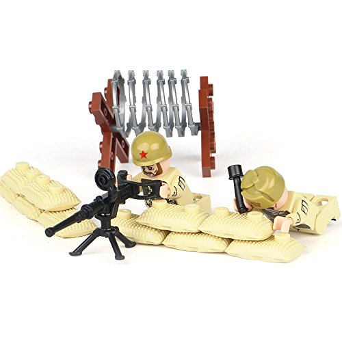 KAZI Soviet Soldiers and Afghan Soldiers Military Army Minifigures Set,8 Army Men with Military Weapon Accessories Building Bricks Model Toys 100% Compatible