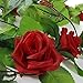Leegoal Artificial Rose Silk Flower Green Leaf Vine Garland Home Wall Party Decor Wedding Decal (Red)