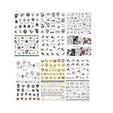 SIUSIO 48PCS Nail Decals Assortment Halloween Nail Stickers Manicure Nail Art Decals Decoration