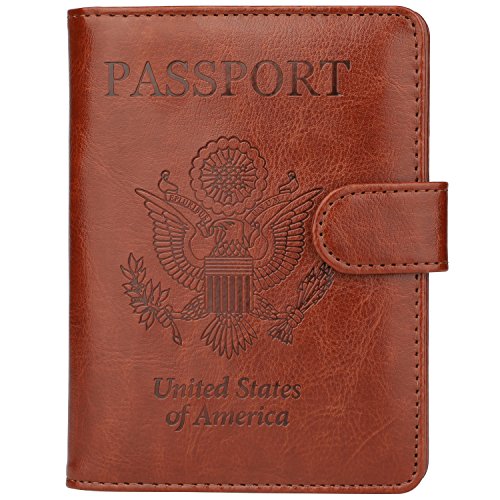 Gdtk leather passport holder cover case rfid blocking t…