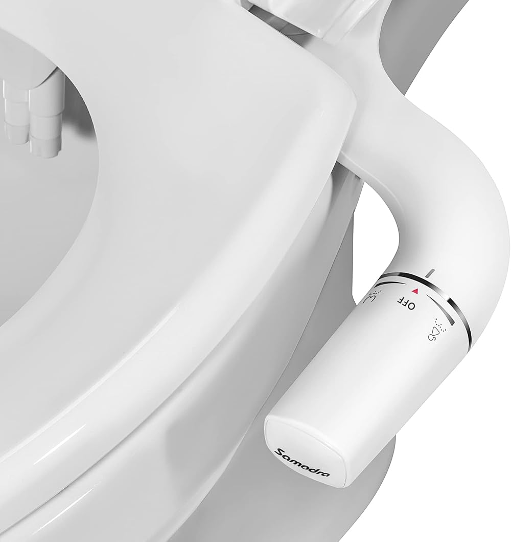 SAMODRA Classic 7.0 Ultra-Slim Left Side Bidet Attachment Dual Nozzle