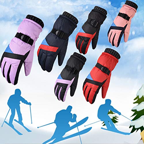 Aobiny Waterproof Winter Gloves for Men & Women, Cold Weather Windproof Touchscreen Anti-Slip Thermal Warm Gloves Outdoor Sport Mountain Climbing Outdoor Mitten Cycling Gloves (Black)