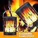 Ollivage Hanging Solar Lights, Dancing Flame Solar Lights Outdoor Hanging Lanterns, Solar Powered Torch Lights and USB Charging Solar Flame Landscape Lights for Garden Patio Deck Yard Path, 2 Pack