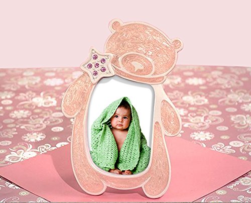 Cherish Every Milestone with the Baby's First Photo Frame: Adorable Bear Design Holds a Special 2" x 3" Picture - Perfect Nursery Decor and Heartwarming Gift