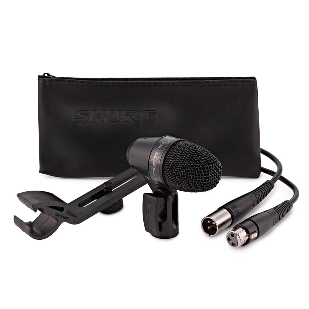 Shure PGA56 Dynamic Microphone - with Cardioid Pick-up Pattern, Swivel-Mount Dynamic Snare/Tom Microphone with AP56DM Drum Mount (PGA56-XLR)