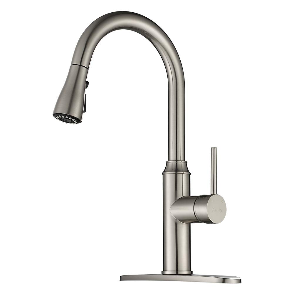 Kitchen Faucet Pull Down Arofa A01ly Commercial Modern Single Hole