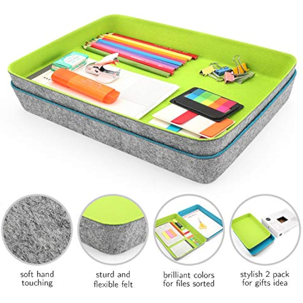 Drawer Organizers Felt Office Trays Bins Desk Storage Bin Document File