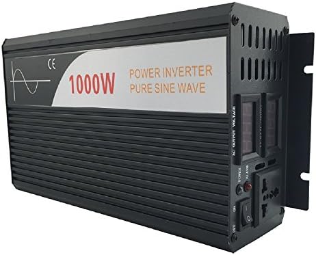 Xijia 1000W (Peak 2000W) Pure Sine Wave power Inverter DC 12V 24V 48V to AC 120V 60HZ Solar converter For Home Use car (DC 24V to AC 120V)