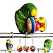 ECOOLBUY 3 PACK 2.9inch Cute Pet Dog Cat Bird Bites Toy Parrot Chew Bell Ball Toys Swing Cage Cockatiel Parakeet For Bird Cat Small Medium Dog