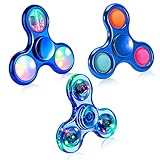 Jawhock 3 Pack Fidget Spinner Toy, Led Light Up