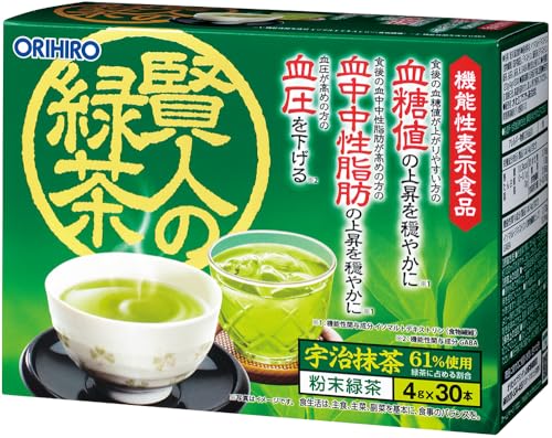 ORIHIRO(オリヒロ) 賢人の緑茶 30本 [機能性表示食品] イソマルトデキストリン GABA 粉末緑茶商品画像