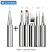 YOUSHARES Adjustable Temperature Soldering Iron Kit 7 in 1 - included 60W 110V Soldering Gun Pen ON/OFF Switch, 5 Soldering Tips, Solder Sucker, Tool Box, Solder Wire, Tweezer, Cleaning Sponge Stand