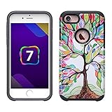 Apple iPhone 7 Plus Case - Wydan Slim Hybrid Shock Resistant Phone Case Thin Hard Shockproof Cover - Artsy Tree