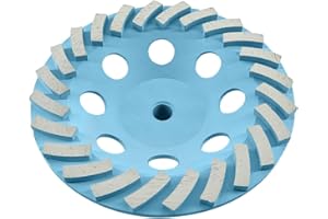 EDIAMONDTOOLS 7" Diamond Grinding Wheels for Concrete or Masonry, 24 Turbo Segments, 30/40 Grit, Medium Bond, 5/8"-11 Arbor
