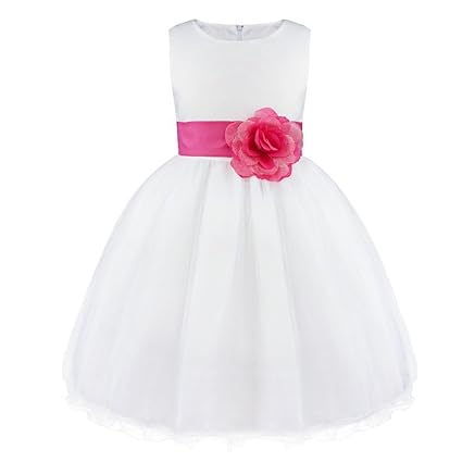 Tiaobug Kinder Kleid Blumen-Mädchen Kleidung Hochzeit Festlich 92 98 104 110 116 128 140 152 164