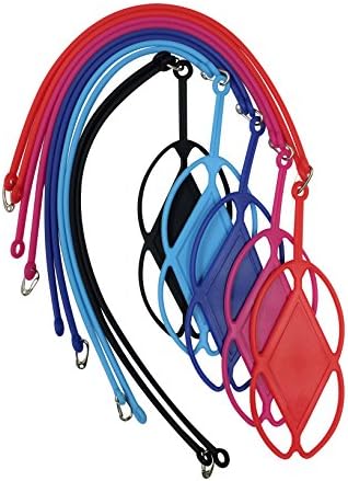 GoodLife Cell Phone Carrying Silicone Case with Detachable Lanyard - Universal Fit on All Phones from 3.5 inches to 6.5 inches - PACK OF 5 (Assorted Colors)