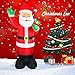 Fanshunlite Christmas Inflatable 8FT Santa Claus Carry Gift Box Lighted Blow-Up Yard Party Decoration Xmas Airblown Inflatable Outdoor Indoor Home Garden Family Prop Yard