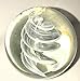 Whole House Worlds The Crystal Clear Spiral Swirl Paperweight, Handcrafted Art Glass, 3 1/2 x 3 1/2 Inches, By