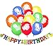 UNOMOR Dinosaur Birthday Banner and 24PCS Dinosaur Balloons for Dinosaur Party Supplies