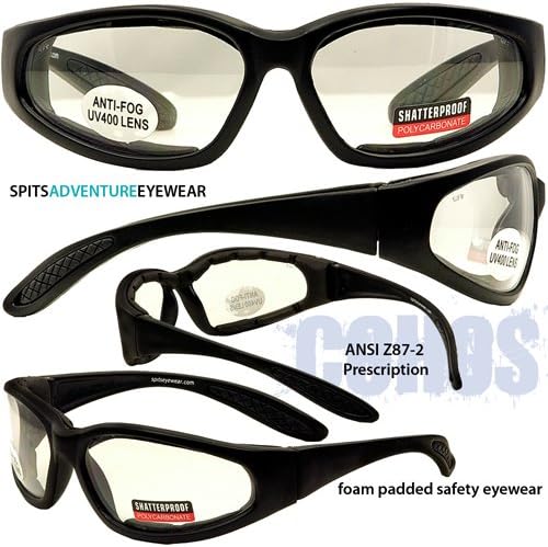 COHO-2 Foam Padded Motorcycle ANSI Z87-2 Prescription Ready Safety Glasses