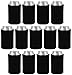 Neoprene Can Sleeves - Pack of 13 Black Plain Beer and Soda Can Cooler Covers Fit 12 oz Cans and 12 to 16 oz Glass & Aluminum Bottles by Impirilux