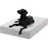 Barker Beds Large Orthopedic Dog Bed - 7" Memory Foam Mattress - 50-70 lbs - Joint Pain &amp; Arthritis Support - Washable Cover - 48"x30"x7" - Stormcloud Linen