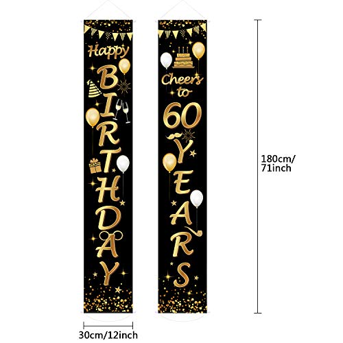 2-Pieces-40th-Birthday-Party-Decorations-Cheers-to-40-Years-Banner-40th-Party-Decorations-Welcome-Porch-Sign-for-40-Years-Birthday-Supplies-40th-Birthday