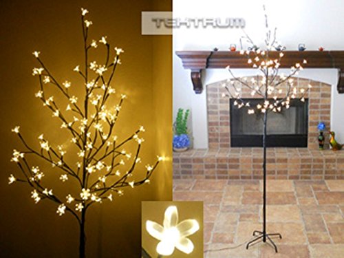 UPC 892389002184, Tektrum 6.5&#39; Tall/108 Warm White LED Lighted Cherry Blossom Flower Tree for Christmas/Holiday/Party