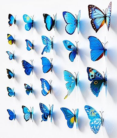 Download Office Decor Amaonm 24pcs 3d Vivid Special Man Made Lively Butterfly Art Diy Decor Wall Stickers Decals Nursery Decoration Bathroom Decor 3d Wall Art 3d Crafts For Wall Art Kids Room Bedroom Home