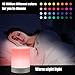 Jushoor Upgraded Wireless Bluetooth Speaker, Stereo Subwoofer with Smart Touch Control, RGB Color Changing LED Night Light Lamp, Perfect for Home Bedside Desk, Outdoor, Travelling.